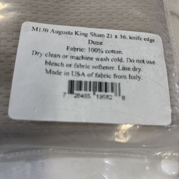 Matouk Augusta 100% Cotton KING Pillowsham Dune (ONE) - Picture 2 of 3